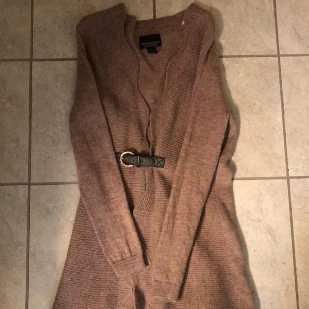 Belted Wool Sweater